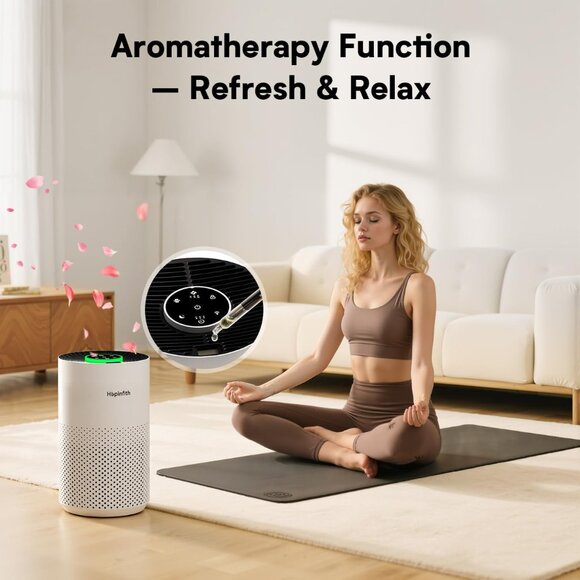 Air Purifiers for Bedroom/Home up to 1080ft² 360° Air Intake Quiet Pet White - Picture 3 of 9